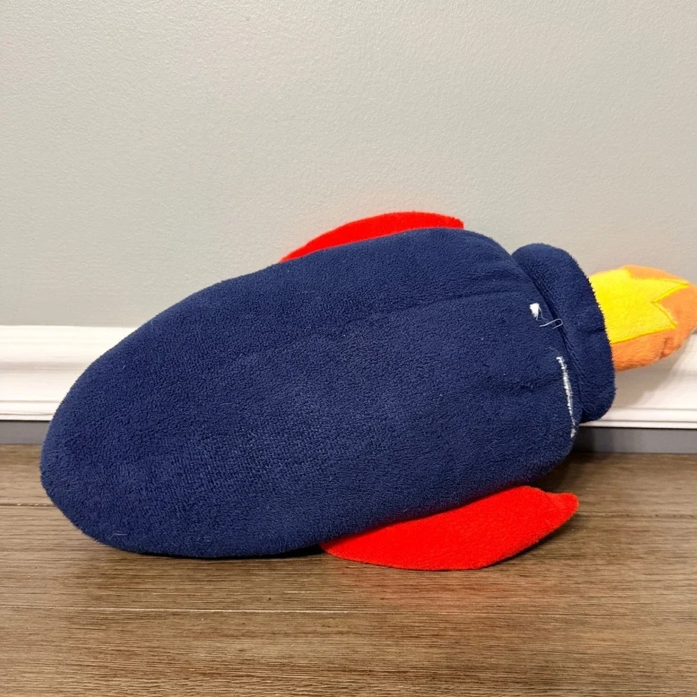 Rocket Ship Plush Space Shuttle Stuffed Toy Blue Grey‎ Red 12